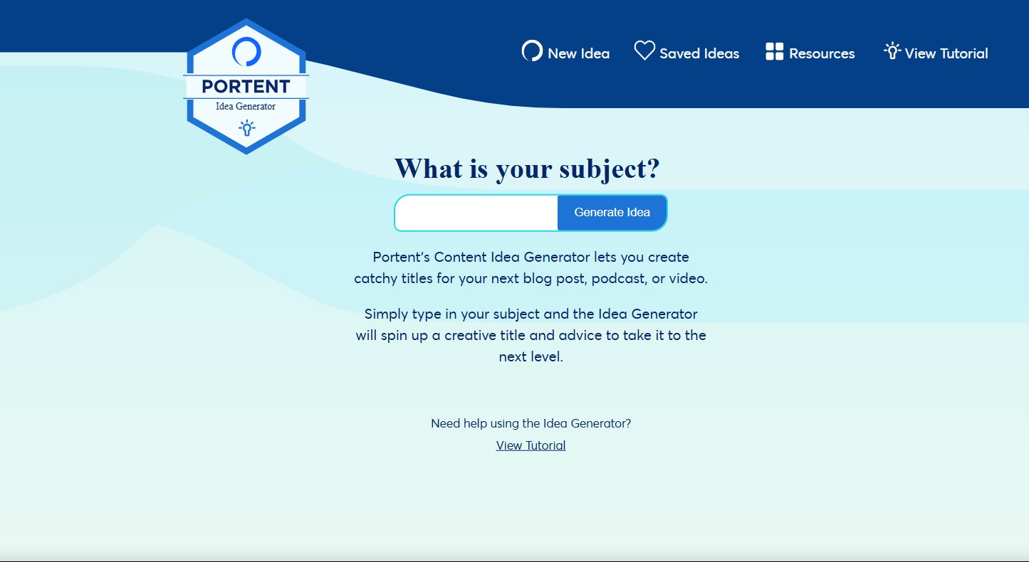 Portent's Content Idea Generator