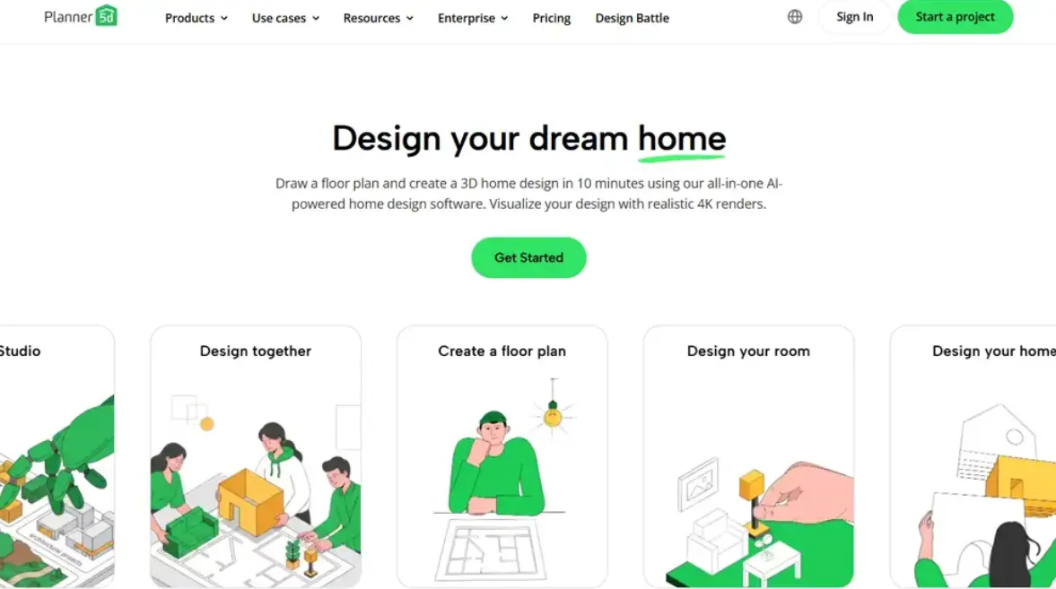 Planner 5D طراحی پلان با هوش مصنوعی