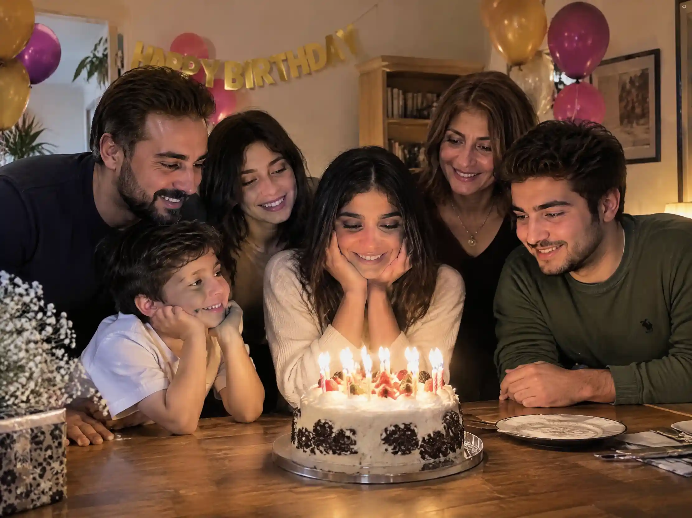عکس دستهجمعی دور کیک