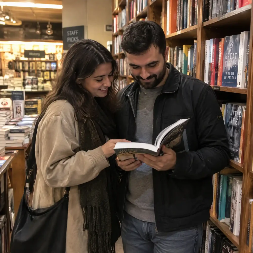 کتابفروشی و انتخاب کتاب